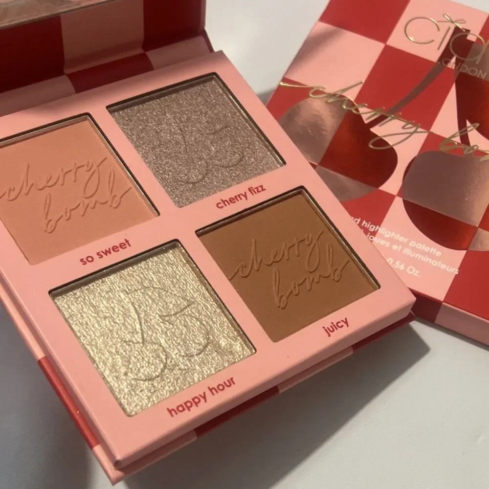 Ciaté London Cherry Bomb Blush Highlighter Palette So Sweet Cherry Fizz Juicy